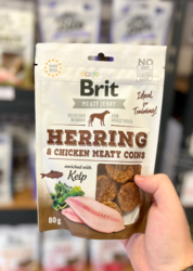 Brit Meaty Jerky - Herring with Kelp Meaty Coins 80g