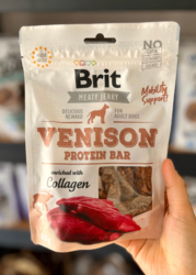 Brit Meat Jerky - Venison Protein Bar 80g