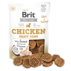 Brit Meat Jerky - Chicken with Insect Meaty Coins 80g