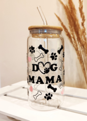 Sklenička s polepem DOG MAMA 500ml